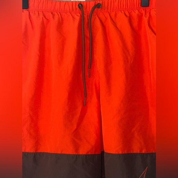 Nike Two-Tone Bright Orange and Brown Swim Trunks - Picture 4 of 8